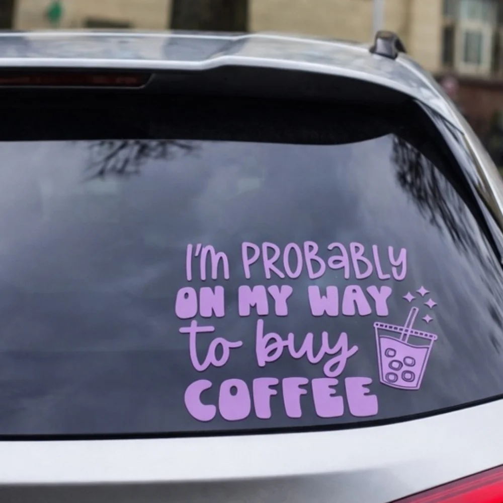 Iced Coffee Drinker‎ Lover Vinyl Graphic Auto Wall Laptop Decal Animal Sticker